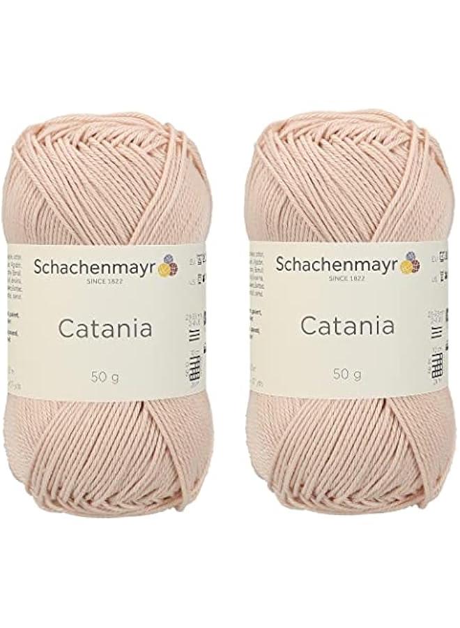 Arabest 【 Set of 2 Skeins 】 SMC Catania Originals 100% Mercerized Cotton Yarn, Total 3.52 Oz. Each 1.76 Oz (50g) / 136 Yrds (125 m) Amigurumi Yarn Fine-Sport 2 (263 Soft Apricot) - Image 1