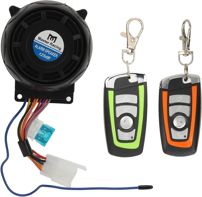 Motorcycle Alarm System, 125dB Loud Anti Theft Security System, Scooter Alarm with Double Color Remote Control for Scooter Ebike - Image 3