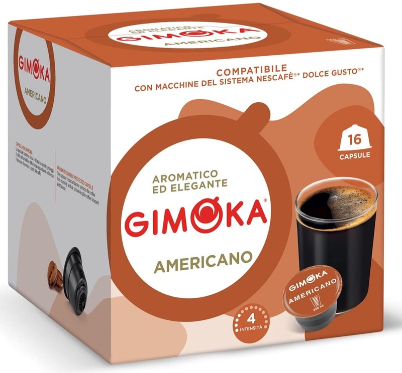 GIMOKA Dolce Gusto Americano 16 Coffee Capsules 112g - Image 1