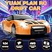 YUAN PLAN RC Drift Car 124 24GHz Remote Control Car 4WD High Speed Drifting RC Cars with LED Light and Drift Tires Racing Toy Cars for Boys Girls Kids Adults Orange - Image 4