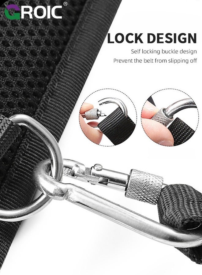 GROIC Quick Locking Weighted Belt,Double-Layer Dip Belt for Weight Lifting, Squat Belt, Dip Belt For Weight Lifting, Weighted Belt, Sled Pulling Belt, Pull Up Weight Belt, Rogue Weight Lifting Belt - Image 4