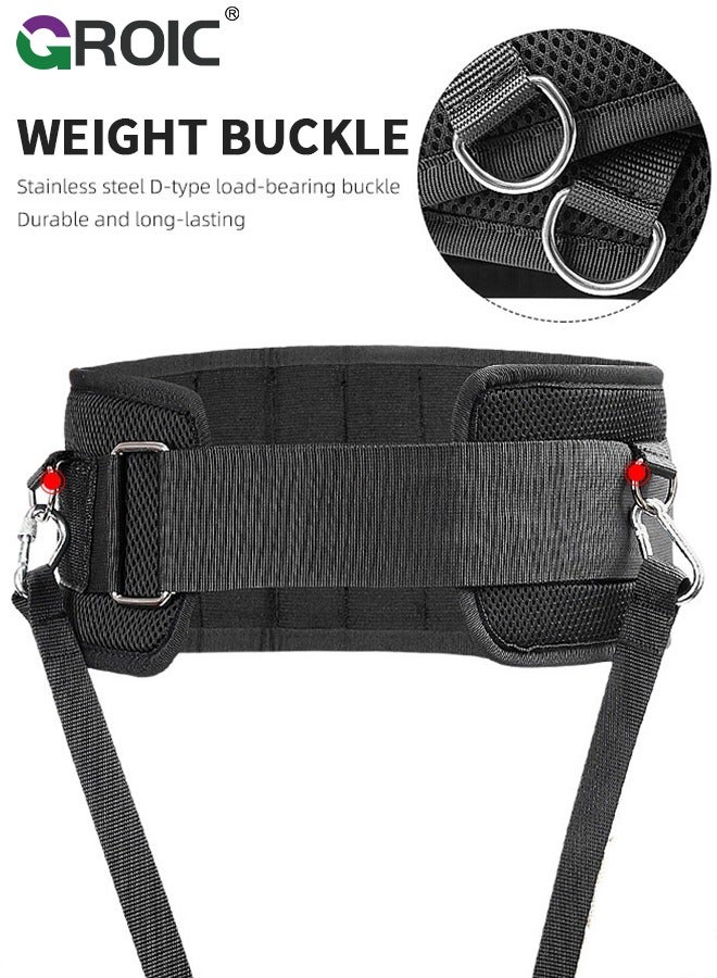 GROIC Quick Locking Weighted Belt,Double-Layer Dip Belt for Weight Lifting, Squat Belt, Dip Belt For Weight Lifting, Weighted Belt, Sled Pulling Belt, Pull Up Weight Belt, Rogue Weight Lifting Belt - Image 5