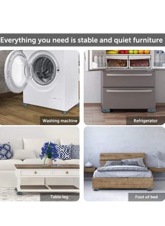 Oasisgalore 4 Pcs Universal Washing Machine Stand Base, Anti-Vibration Pads for Washer, Fridge, Furniture.  - Image 4