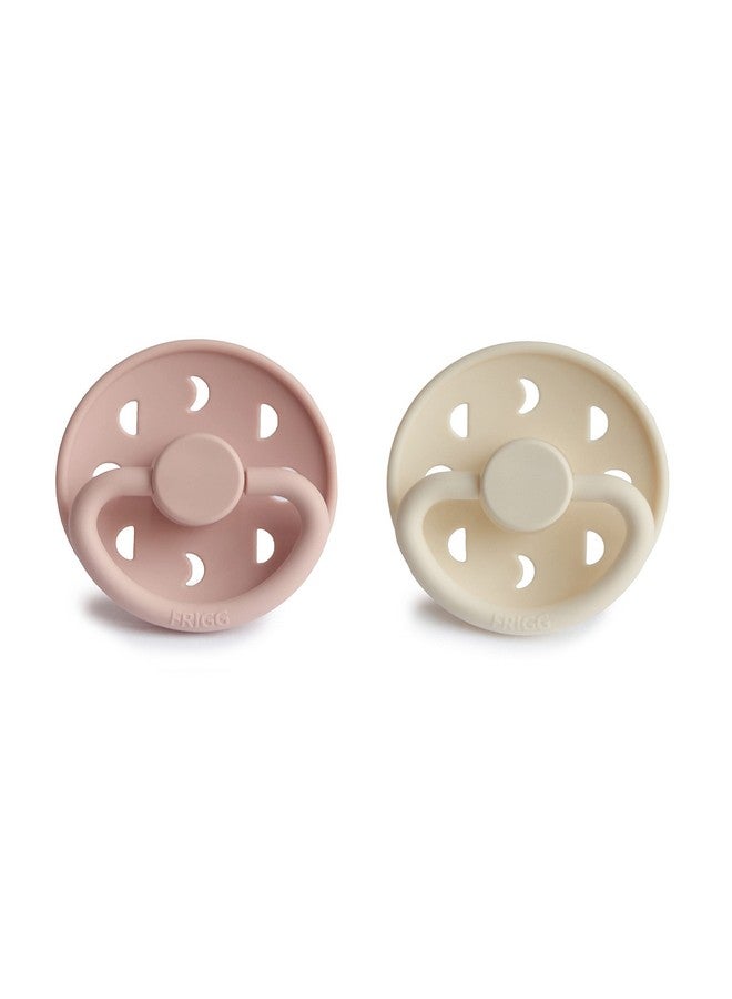 فريج لهاية فريغ مون المصنوعة من السيليكون الناعم والحريري | صُنعت في الدنمارك | خالية من مادة BPA (لون وردي/كريمي، من 0 إلى 6 أشهر) - Image 1