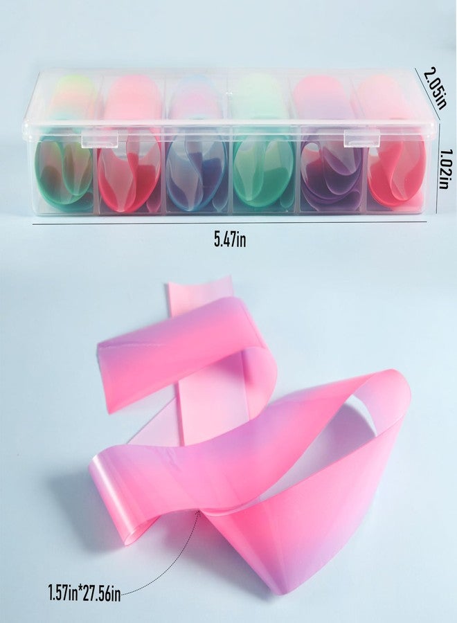 SILPECWEE 2 Boxes Nail Foil - Fluorescence and Aurora, Holographic Nail Art Foil Transfer Colorful Nail Stickers Fingernail Wraps Nail Art Decoration Accessories - Image 3