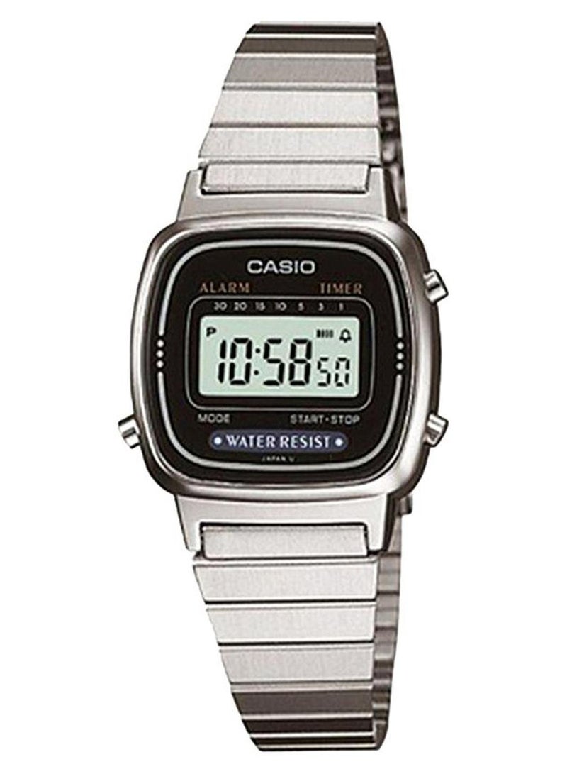 CASIO Men Vintage Collection Quartz Digital Watch LA670WD-1DF - 25 mm - Silver - Image 1