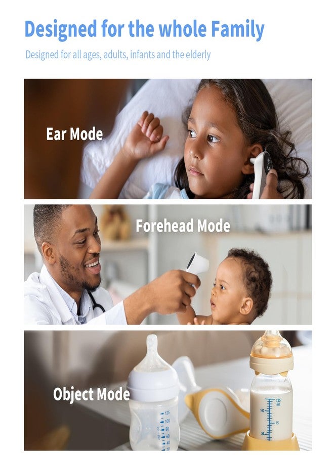 Boncare Ear and Forehead Thermometer, 2X Accuracy Infrared Digital Thermometer for Adults and Kids, 1 Second Reading, No Touch Baby with Fever Alarm - Image 5