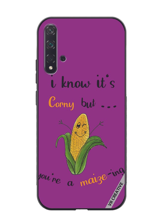 VR CREATIVE Protective Case Cover For Huawei Nova 5T Corn Design Multicolour - Image 1