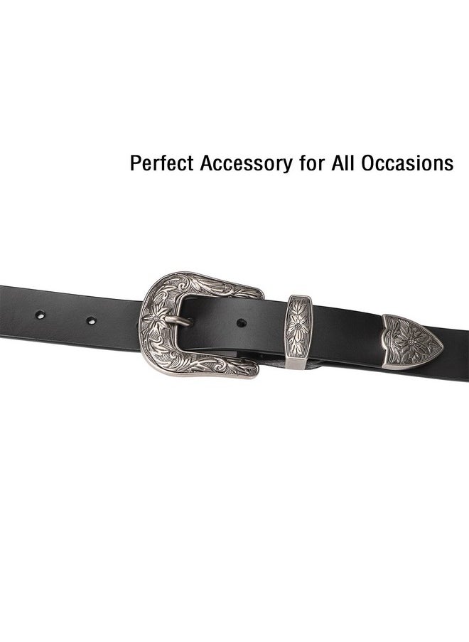 Western Designer Belts For Women, Women'S Black Leather Belts For Jeans - pzsku/ZDB419D729003A6E380D8Z/45/_/1735567064/ee2c7f40-cf43-4b00-858e-171cb614c7f5