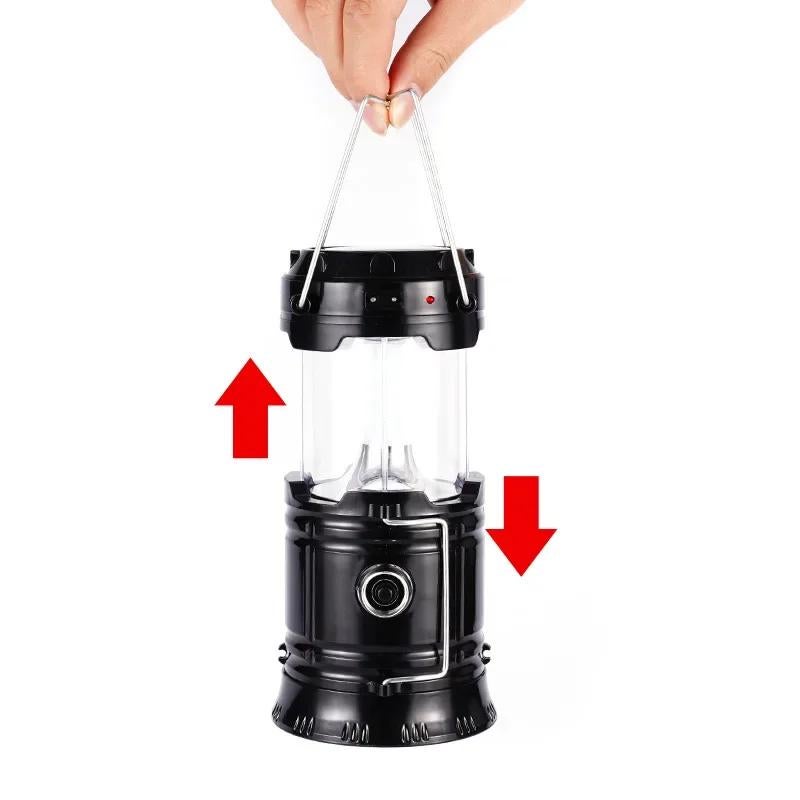 5800 solar retractable lantern outdoor camping lamp type-c charging USB tent lamp portable lamp camping lamp(5800 blue) - Image 2