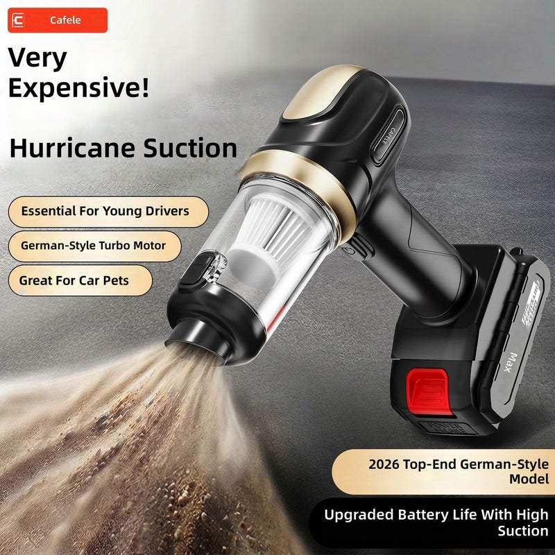 Cafele Wireless Car Vacuum Cleaner 120W 5KPa Suction Portable Handheld - Image 1