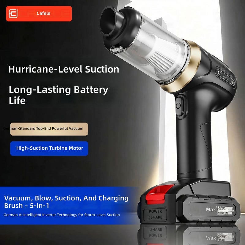 Cafele Wireless Car Vacuum Cleaner 120W 5KPa Suction Portable Handheld - Image 2