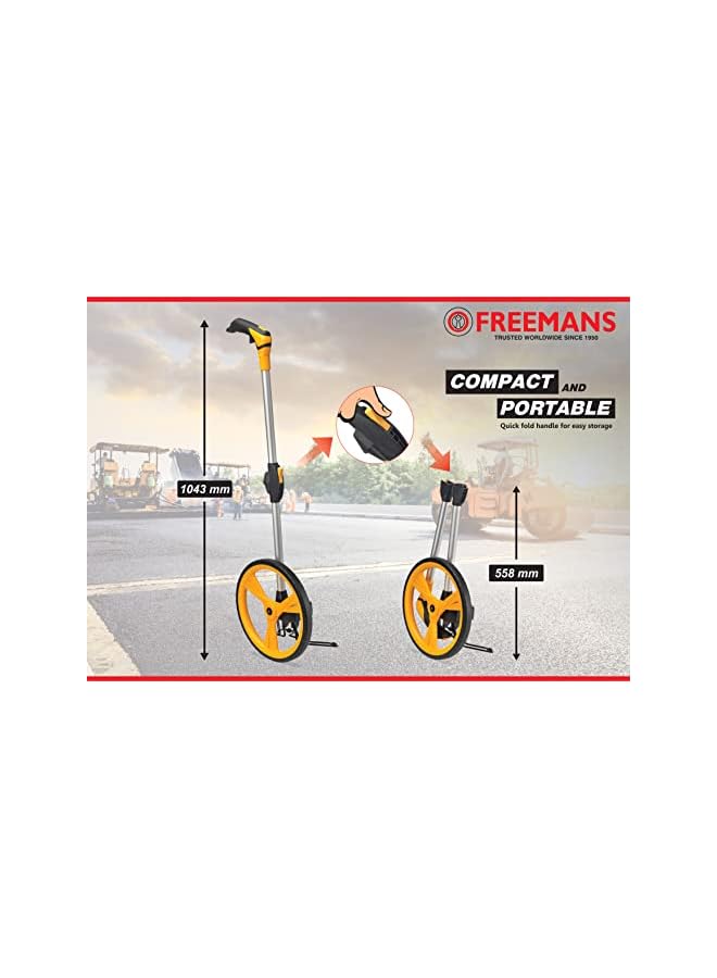 FREEMANS 10km Foldable Measuring Wheel/Rodometer with High Traction PU Tire and Soft Grip Handle - Image 3
