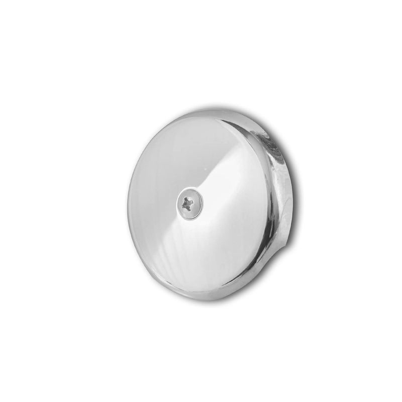 CalcMetal Single Hole Bathtub Drain Overflow Plate with One Matching Screws Easy to Install Plated Chrome