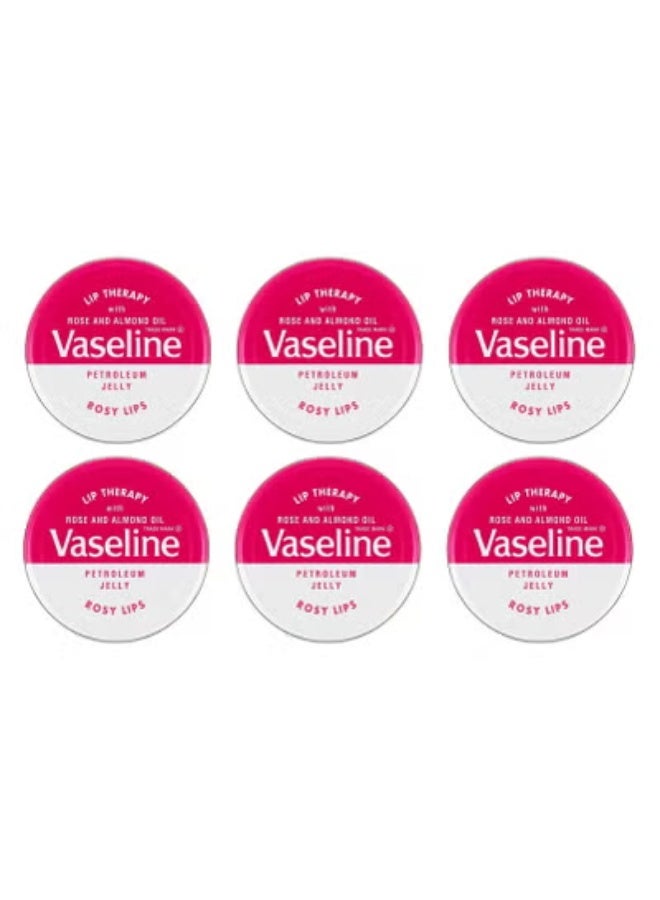 Vaseline lip balm for treating pink lips, 20 grams, 6 pieces
