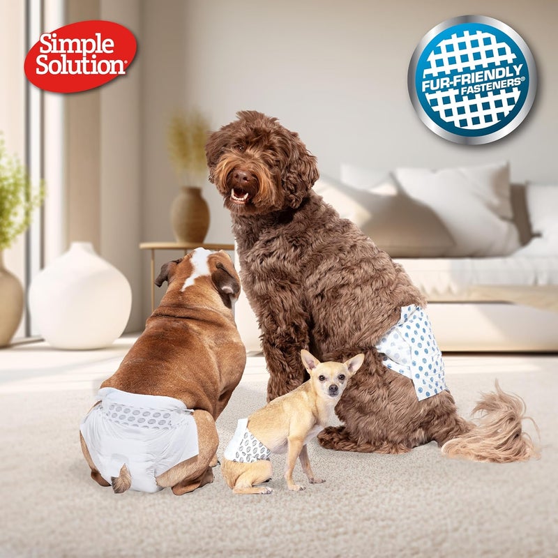 Simple Solution Improved Fit Disposable Female Dog Diapers, X-Small, 12 Count - Super Absorbent and Leak-Proof - Image 2