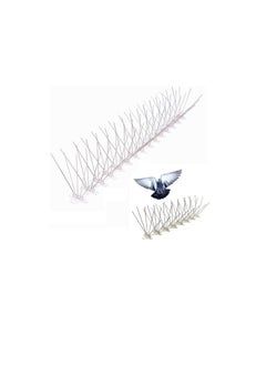 Generic 50cm Bird Spikes Strips with Stainless Steel Deterrent Spikes & 360 Degrees Acrylic Flexible Base – Cover Great Defenders for Flat or Curved Surface (Pack of 10)  - Image 1