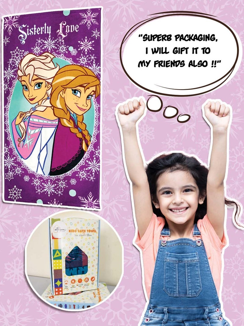 Athom Living Disney Frozen Bath Towel 350 GSM 60x120 cms - Image 5