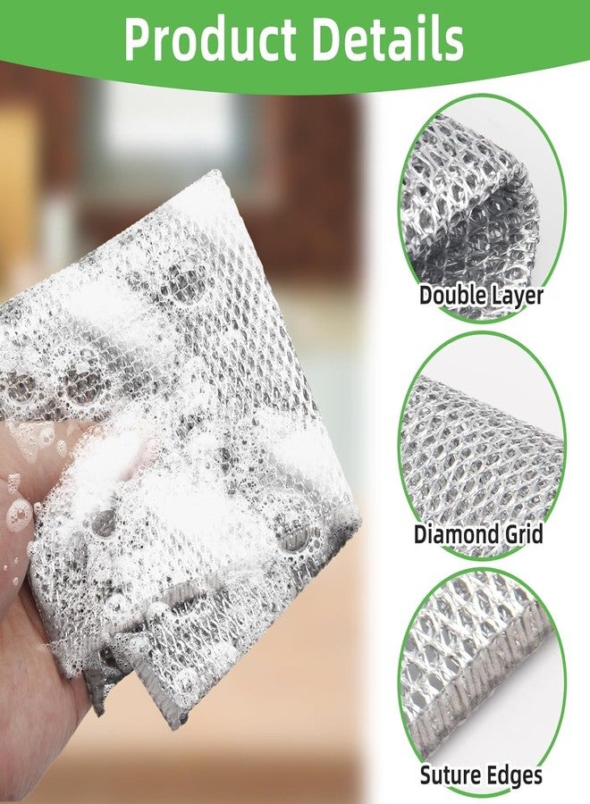 TRUSBEE Wire Dishwashing Rag for Wet and Dry,10 Pack Non-Scratch Wire Dishcloth,Multipurpose Cleaning Pads,Wire Miracle Cleaning Cloths,Mesh Cleaning Cloth for Metal Pot Kitchen Dishes - Image 3