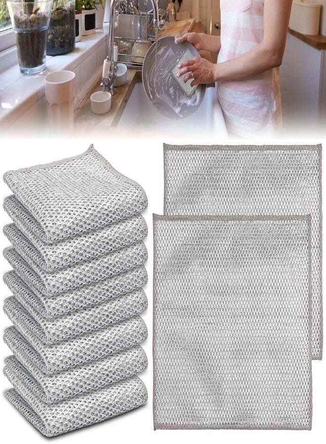 TRUSBEE Wire Dishwashing Rag for Wet and Dry,10 Pack Non-Scratch Wire Dishcloth,Multipurpose Cleaning Pads,Wire Miracle Cleaning Cloths,Mesh Cleaning Cloth for Metal Pot Kitchen Dishes - Image 1