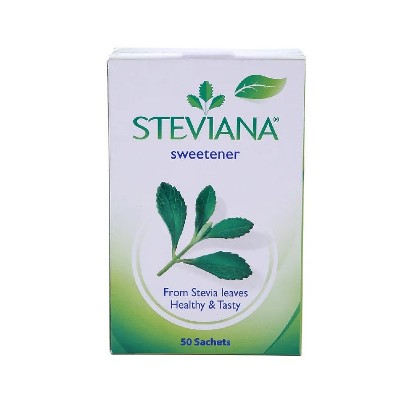 Steviana Sweetener From Stevia Leaves 100percent Natural Slim Sticks- 50pcs