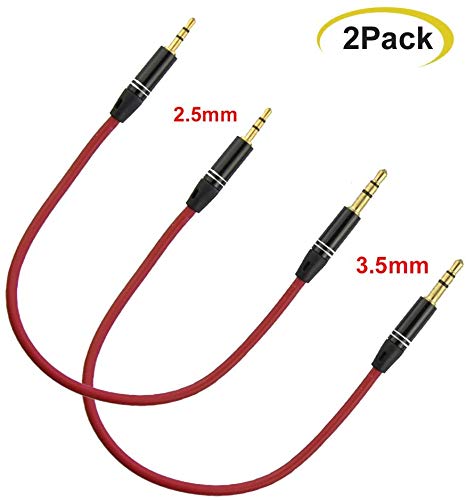 Seadream 3.5mm to 2.5mm Aux Cable;Seadream 2Pack 8 inch 3-Pole 3.5mm Male to 2.5mm Male Audio Cord Car Auxiliary Audio Cord Headphone Connector Cable - Image 2