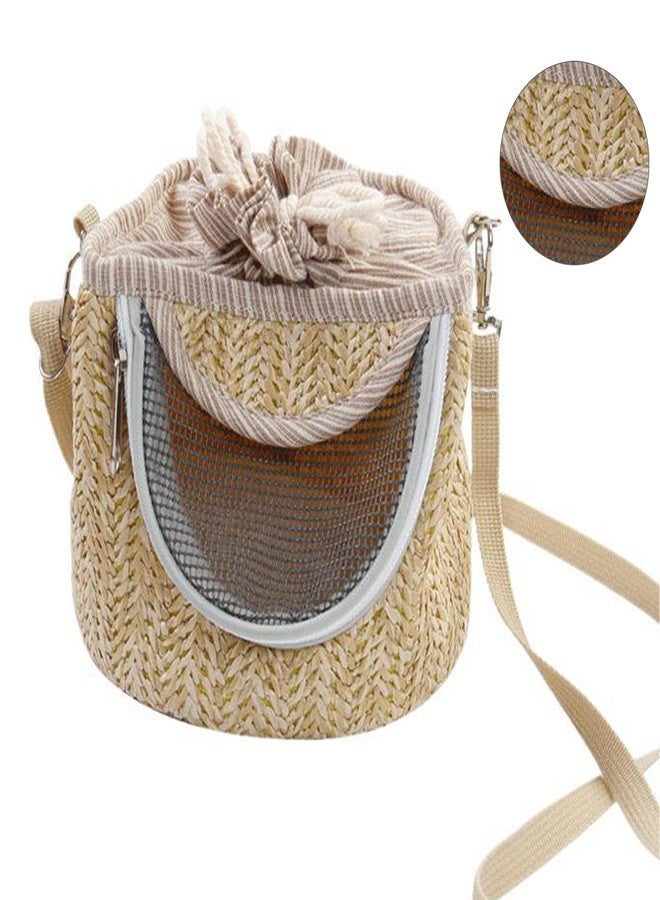 ناروت حقيبة حمل الحيوانات الأليفة الصغيرة من ناروت، حقيبة كتف أنيقة وناعمة وجيدة التهوية للهامستر، دافئة للدب الذهبي أو السنجاب الطائر (لون قهوة فاتح) - Image 1