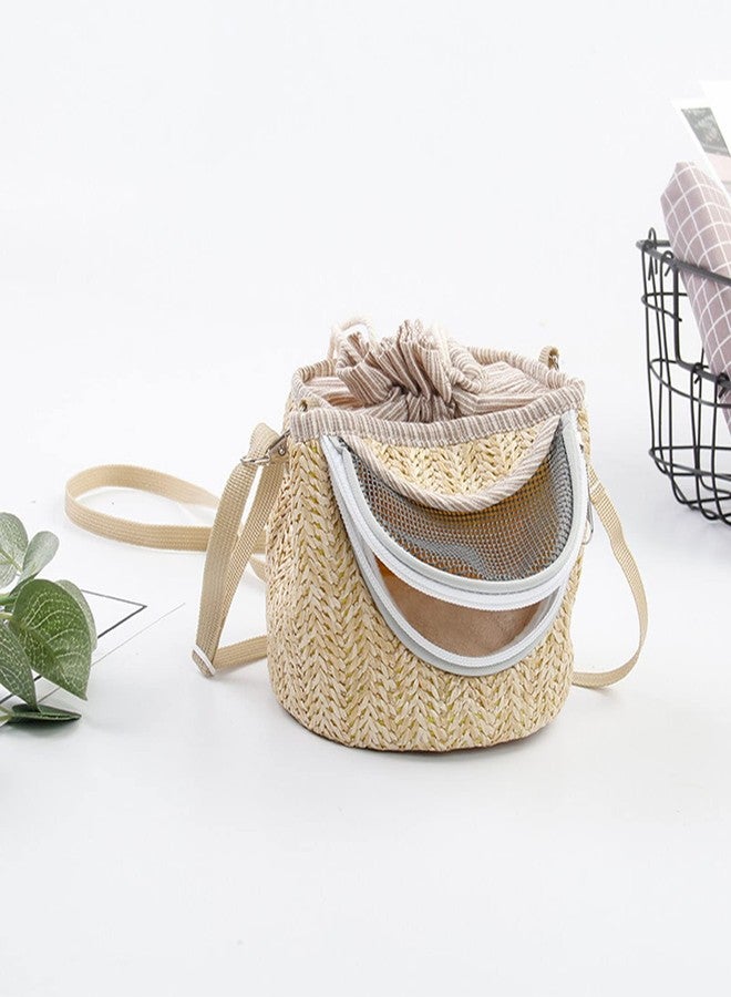 ناروت حقيبة حمل الحيوانات الأليفة الصغيرة من ناروت، حقيبة كتف أنيقة وناعمة وجيدة التهوية للهامستر، دافئة للدب الذهبي أو السنجاب الطائر (لون قهوة فاتح) - Image 4