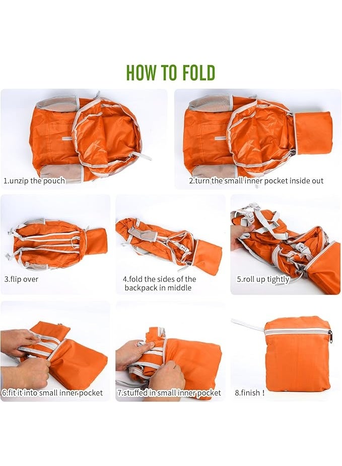 BlueFire Ultralight Foldable Backpack 20-35L, Waterproof & Tear-Resistant Hiking Backpack for Men & Women, Compact Daypack for Travel, Camping, & Outdoor Activities | Large Capacity Packable Rucksack - Image 2