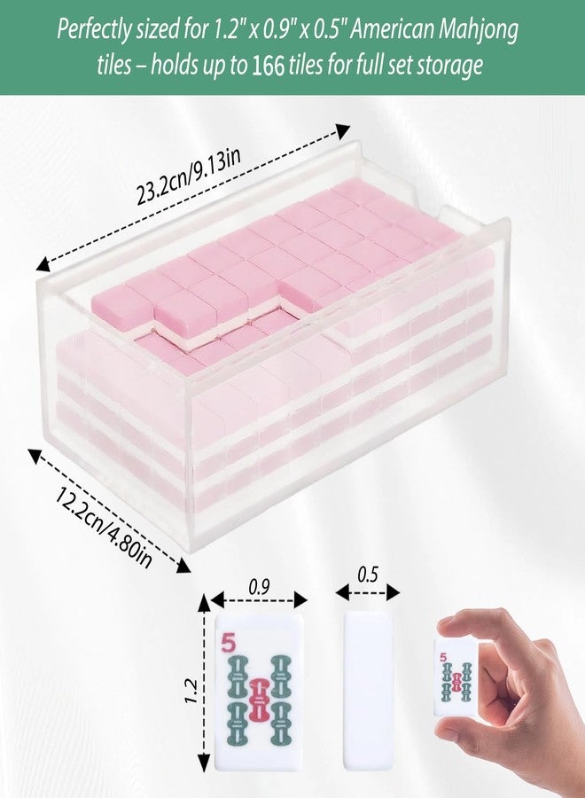 CIYOJA Mahjong Tile Case Only - American Mahjong Tile Storage Box with Pull-Out Drawer, Fits 1.2" x 0.9" x 0.5" Tiles, Durable Mahjong Carrying Case Organizer - Image 2