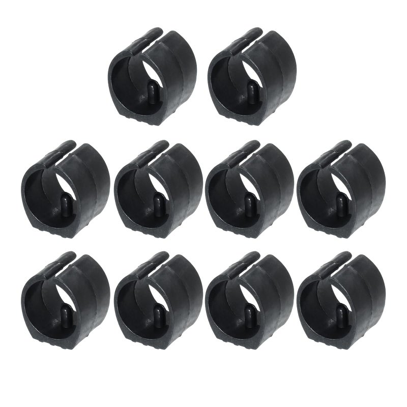 Eilumduo 10Pcs Black Plastic U-Shape Caps, 25Mm Dia. Chair Tubing Pipe Foot Cap Floor Glides Cover Tips For Furniture Leg - Image 1