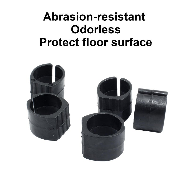 Eilumduo 10Pcs Black Plastic U-Shape Caps, 25Mm Dia. Chair Tubing Pipe Foot Cap Floor Glides Cover Tips For Furniture Leg - Image 4