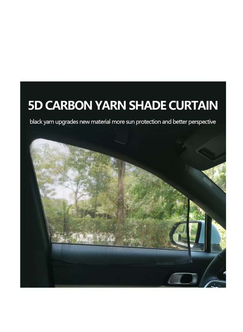 Zikra Car Side Window Sunshade, 2 Pack Magnetic Sunscreen Car Curtains, Car Privacy Curtain, Front Window Car Interior Accessories, Sun UV Protection, for Baby, Kids and Animals Protection - Image 3