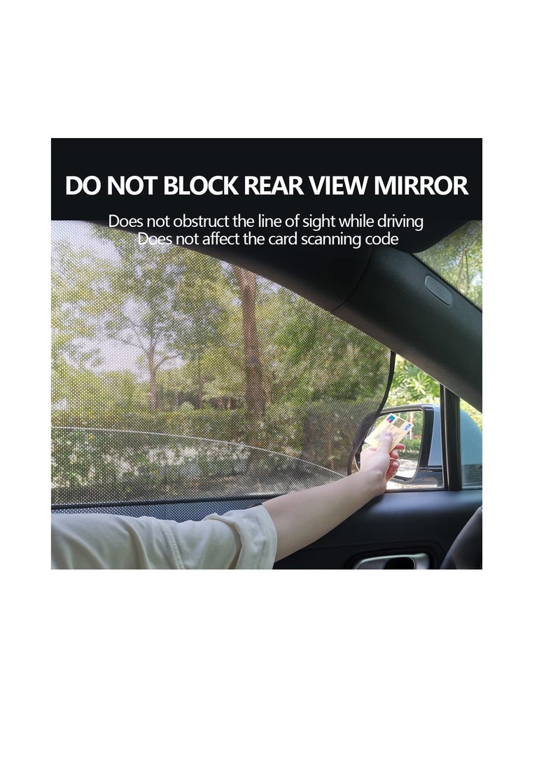 Zikra Car Side Window Sunshade, 2 Pack Magnetic Sunscreen Car Curtains, Car Privacy Curtain, Front Window Car Interior Accessories, Sun UV Protection, for Baby, Kids and Animals Protection - Image 5