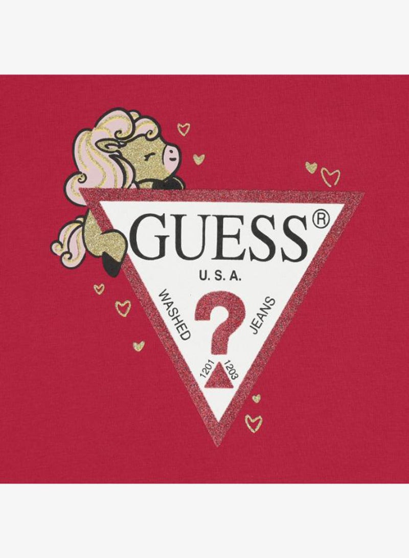 GUESS Infant Graphic Crew Neck T-Shirt - Image 3
