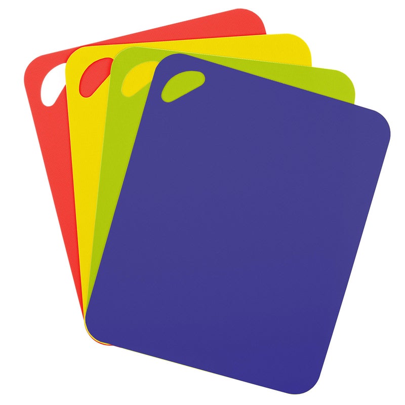 Dexas Heavy Duty Grippmat Flexible Cutting Board Set of Four, 11.5 x 14 inches, Blue, Green, Yellow and Red,6554PK - Image 1