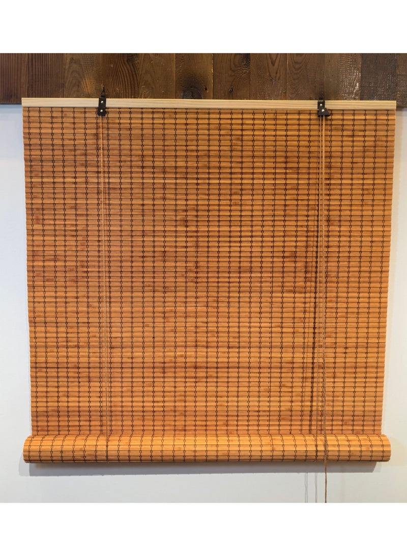 APLUS Bamboo blinds made of natural bamboo Basic color: beige with interwoven colors. Easy to install. Installation tools included. - Image 2