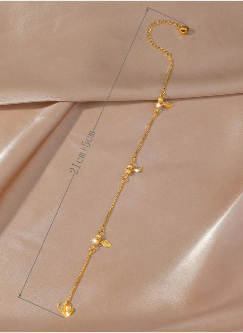 GOLDMAX 21k Gold Plated Anklet For Women  - Image 3