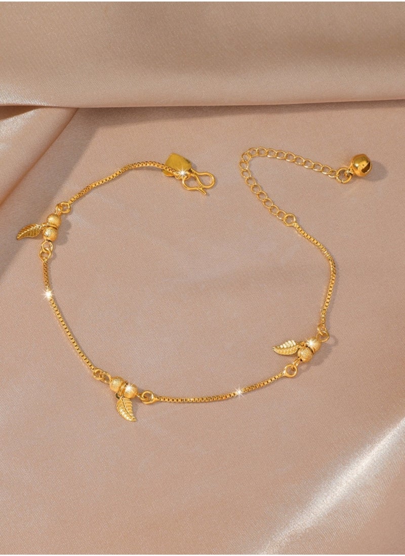 GOLDMAX 21k Gold Plated Anklet For Women  - Image 2