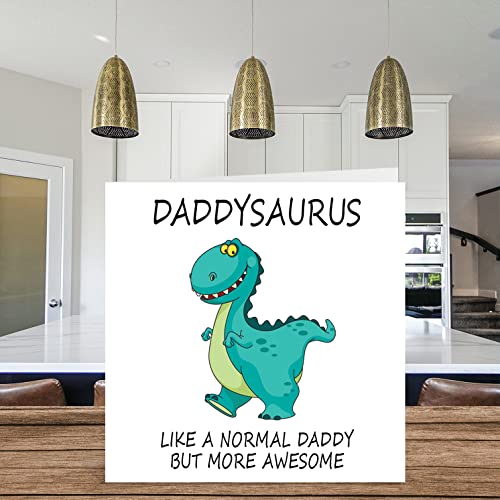 Stuff4 Birthday Cards for Daddy - Daddysaurus - Daddy Birthday Card from Daughter Son, Happy Birthday Daddy, Cute Dad Papa Dinosaur Birthday Card, 5.7 x 5.7 Inch Seasonal Dad Papa Papa Funny Greeting Cards - Image 3