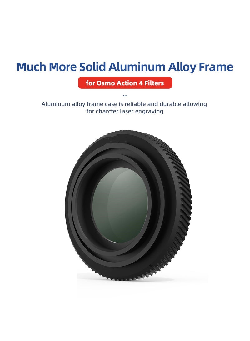 Lens Fiter Set for DJI Action 5Pro Action 4 Camera Accessories 4-Pack ND64 ND32 ND16 ND8 Polarizing Neutral Density HD Filter Lens Protective Protector Cover for DJI Osmo Action - Image 3