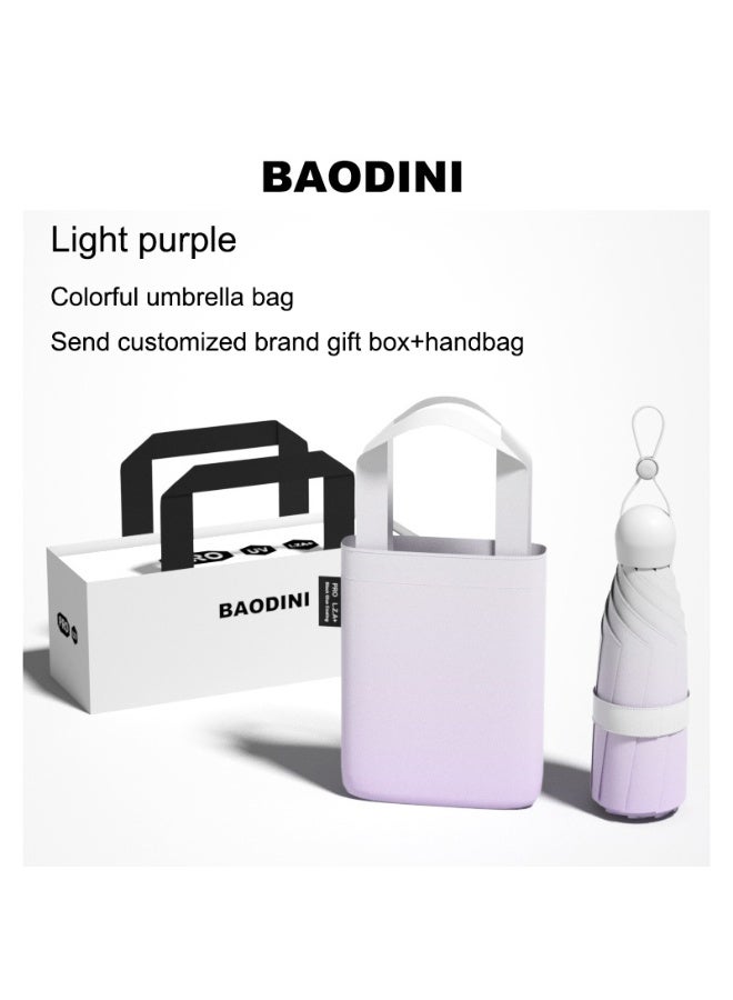BAODINI 24 bone mini sunshade, gradient sunshade, sun protection, UV protection, weather resistance, dual-use, compact and portable capsule umbrella - Image 2
