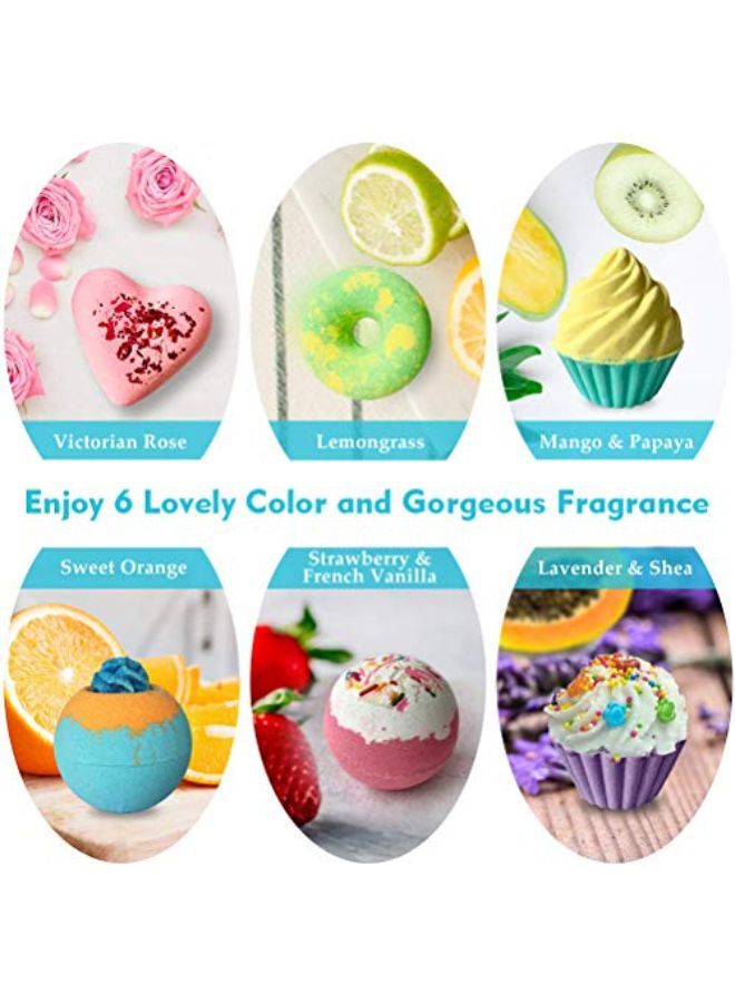 Aofmee Bath Bombs Gift Set, Handmade Bubble And Floating Fizzies Spa Kit, Shea And Cocoa Dry Skin Moisturize, Birthday Valentines Mothers Day Anniversary Christmas Gifts For Women, Mom, Her, Kids - Image 2