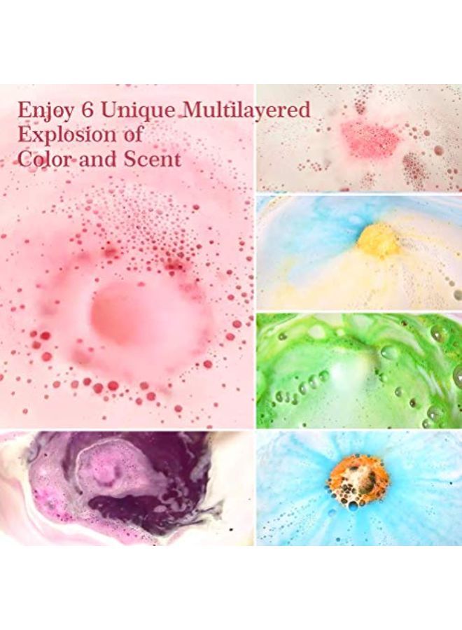 Aofmee Bath Bombs Gift Set, Handmade Bubble And Floating Fizzies Spa Kit, Shea And Cocoa Dry Skin Moisturize, Birthday Valentines Mothers Day Anniversary Christmas Gifts For Women, Mom, Her, Kids - Image 3