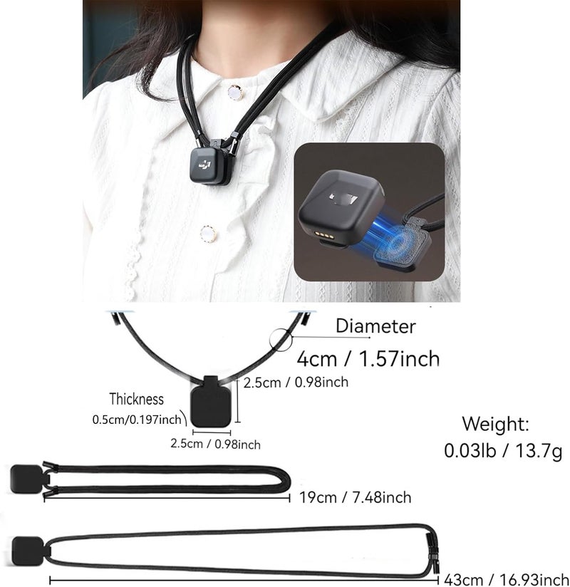 فراتيرنايز For DJI Mic Mini Clip Magnetic Mounting Accessories,Magnetic Neck Adjustable necklace lanyard - Image 1
