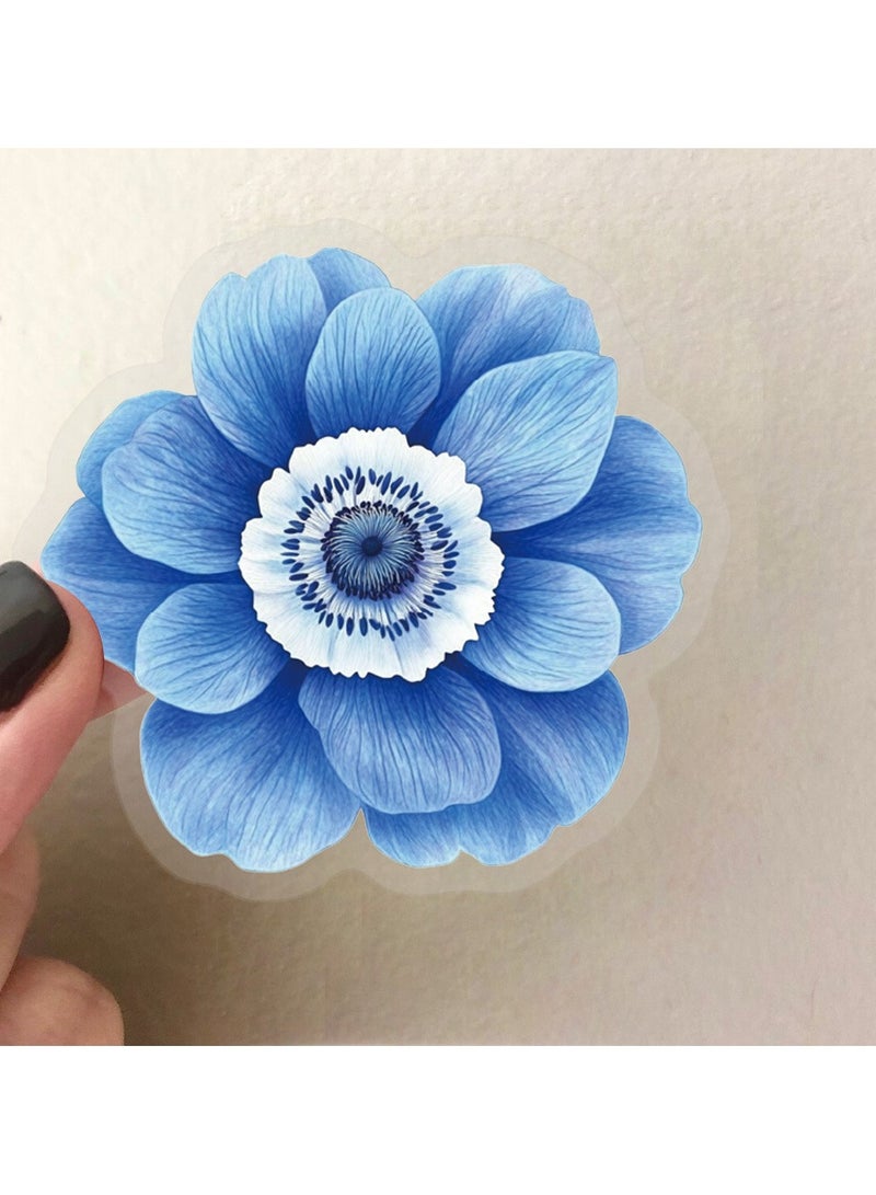 قوس قزح أورينبو 50 قطعة من ملصقات الزهور الشفافة، ملصقات طبيعية ملونة، ملصقات زخرفية مقاومة للماء لسجلات القصاصات والحرف اليدوية وألبومات المجلات ومخططات زجاجات المياه وحافظات الهواتف وأجهزة الكمبيوتر المحمولة - Image 4