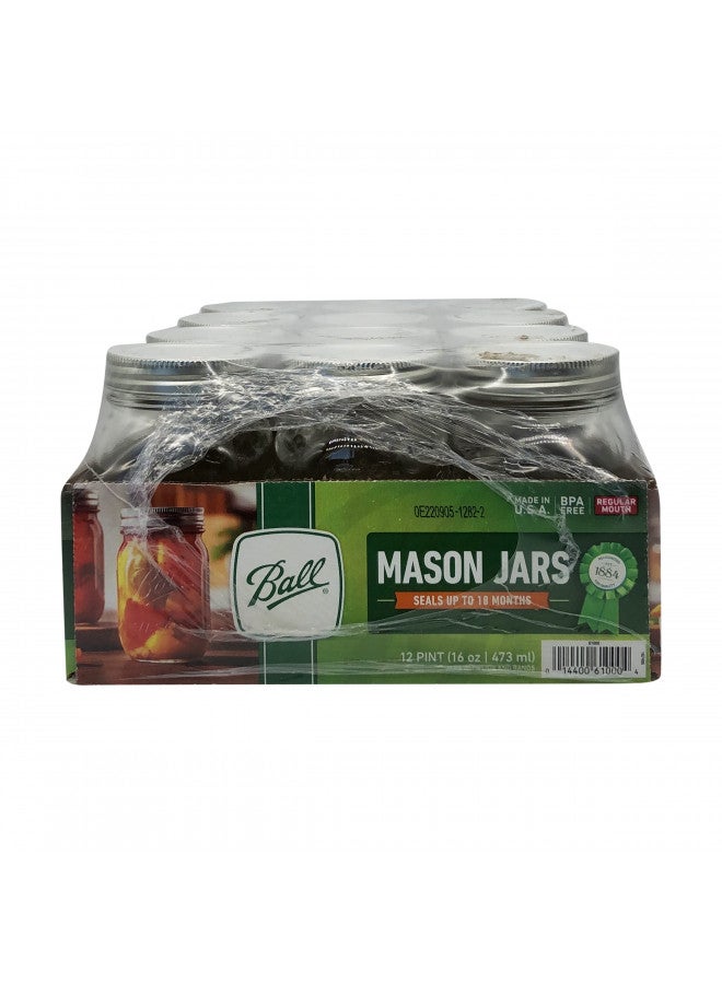 Ball Pint Jar, Regular Mouth, Set of 12, (16 oz) - Image 4