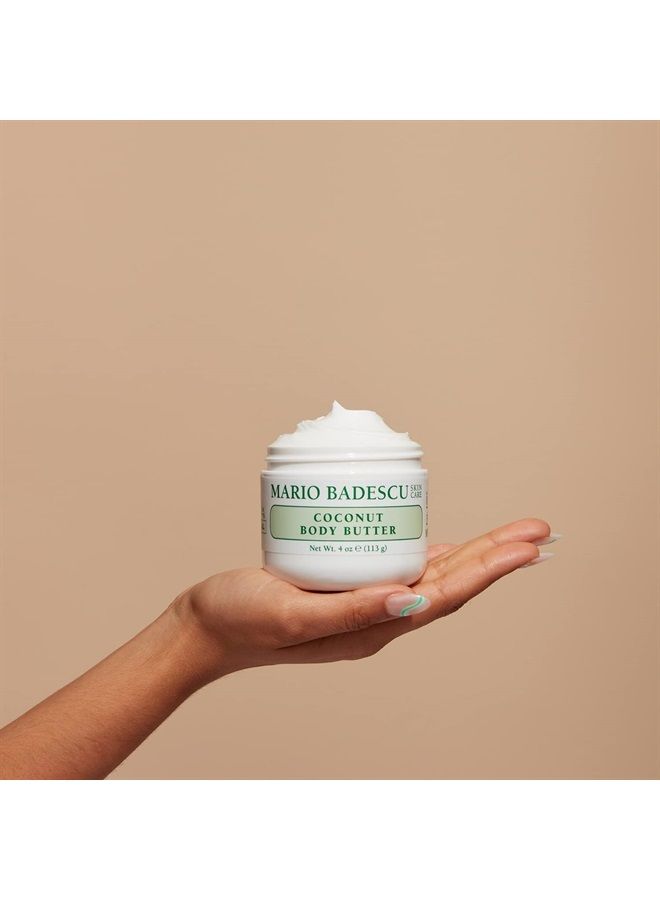 MARIO BADESCU Coconut Body Butter for All Skin Types | Body Moisturizer for Smooth and Radiant Skin |Formulated with Shea Butter| 8 OZ - Image 3