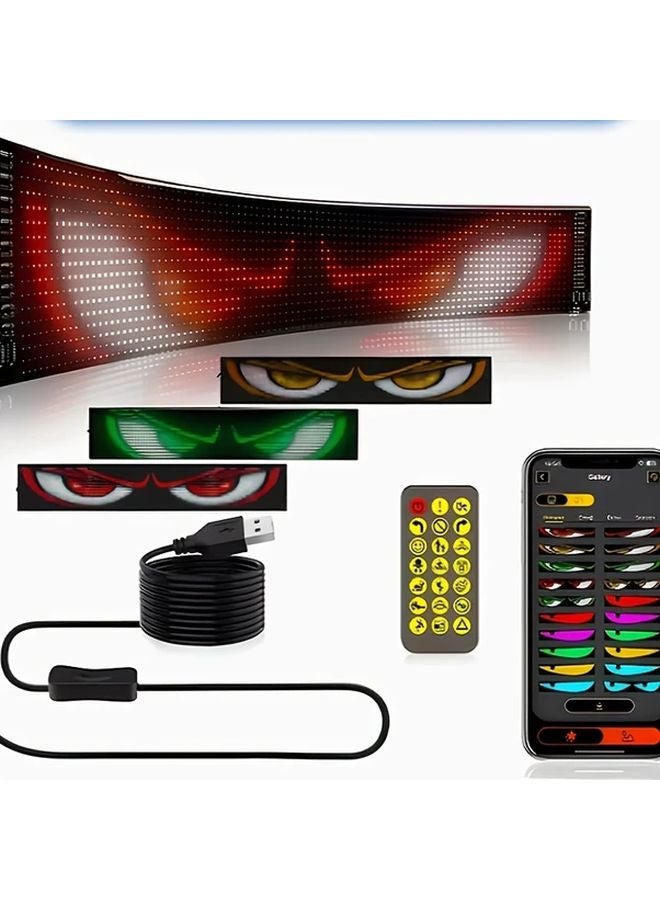 لافتة LED قابلة للتخصيص 20×64 تعمل بالطاقة عبر منفذ USB بدقة 240 بكسل للسيارات وسيارات الأجرة والحافلات - Image 4