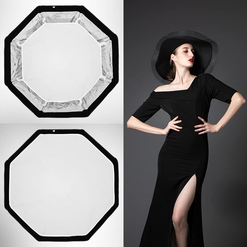 AMBITFUL TRIOPO 47.2inch / 120 cm Portable Octagon Umbrella Softbox, Quick Installation Softbox with Honeycomb Grid for Studio Strobe Outdoor Photography, Bowens Mount Compatible - Image 3